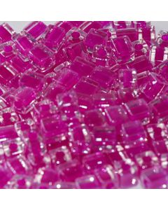 Miyuki Square Beads 4mm 0209 Fuchsia Lined Crystal