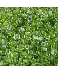 Miyuki Square Beads 4mm 0245 Lime lined Crystal