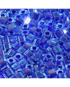 Miyuki Square Beads 3mm 0353 Inside Dyed Color Blue Violet AB