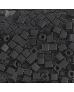 Miyuki Square Beads 4mm 0401F Matte Opaque Black