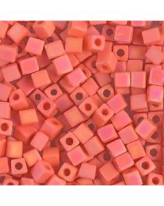 Miyuki Square Beads 1.8mm 0406FR Matte Opaque Orange AB