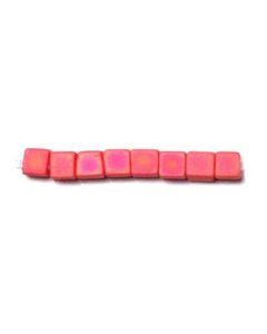 Miyuki Square Beads 1.8mm 0407FR Matte Opaque Coral AB