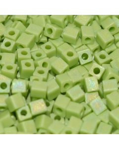Miyuki Square Beads 3mm 0416FR Matte Opaque Lime Green AB