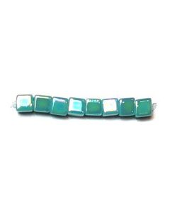 Miyuki Square Beads 1.8mm 0481 Opaque Turquoise Green AB