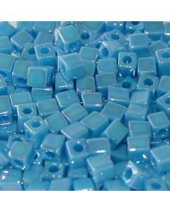 Miyuki Square Beads 1.8mm 0482 Opaque Turquoise Blue AB (0413R)