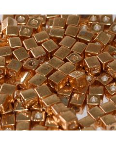 Miyuki Square Beads 4mm 1053 Galvanized Bright Gold