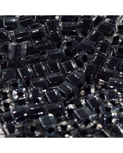 Miyuki Square Beads 4mm 1106 Black Lined Crystal