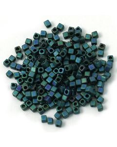 Miyuki Square Beads 1.8mm 2064 Matte Metallic Blue Green Iris