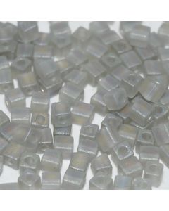 Miyuki Square Beads 3mm 2412FR Matte Transparent Taupe AB