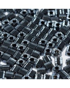Miyuki Square Beads 3mm 3416 Black Lined Crystal