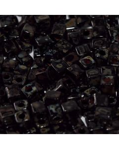 Miyuki Square Beads 4mm 4511 Black Picasso
