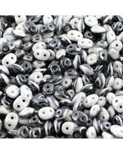 SuperDuo™ Black&White Opaque Luster
