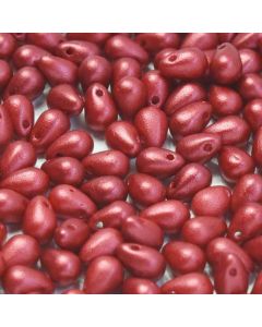 Side Drill Tear Drop 4x6mm Lava Red