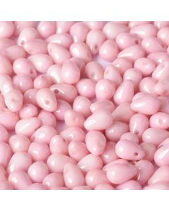Side Drill Tear Drop 4x6mm Chalk White Lila Luster