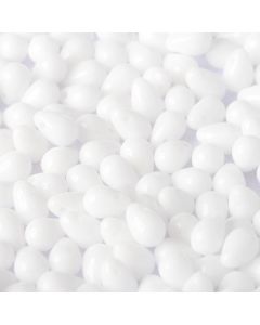 Side Drill Tear Drop 4x6mm Chalk White