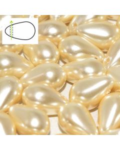 Side Drill Tear Drop 6x9mm Old Lace