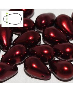 Side Drill Tear Drop 6x9mm Wine