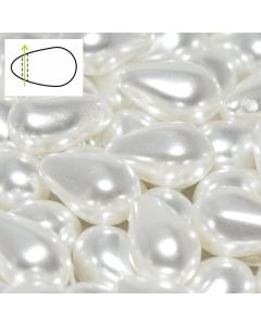 Side Drill Tear Drop 6x9mm Bright White