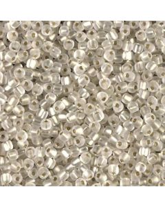 Miyuki Triangle 10mm 1101F Matte Silver Lined Crystal