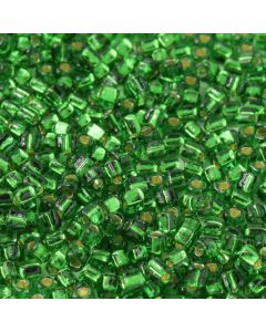 Miyuki Triangle 10mm 1802SL Silver Lined Green
