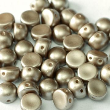 2-Hole Cabochon 02010-25005 Alabaster Pastel Light Brown