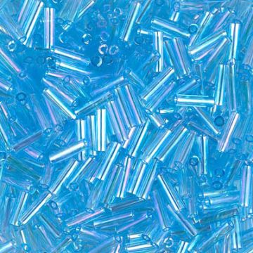 Miyuki Bugles 3mm 0260 Transparent Blue Sea AB