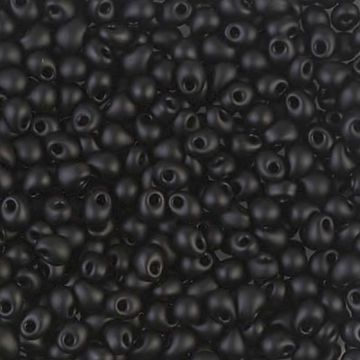 Miyuki Drop 3.4mm 0401F Matte Opaque Blackg