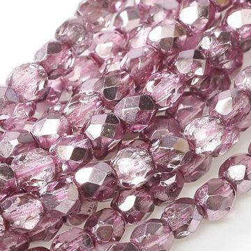 Fire polished 3mm Crystal Flamingo Metallic Ice