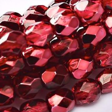 Fire polished 3mm Crystal Pomegranate Metallic Ice