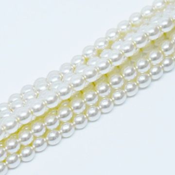 Glass Pearl 12mm Cream