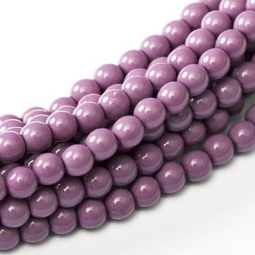 Glass Pearl 2mm Hollyhock Purple