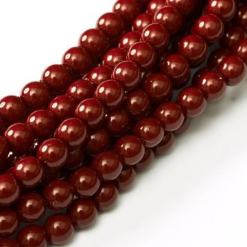 Glass Pearl 2mm Cranberry