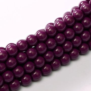 Glass Pearl 2mm Eggplant