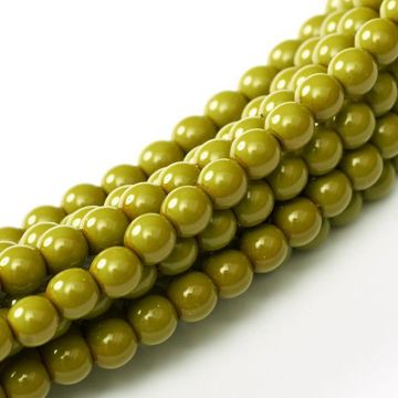 Glass Pearl 2mm Pea Green