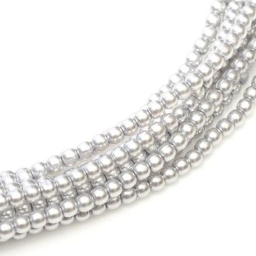 Glass Pearl 2mm Platinum