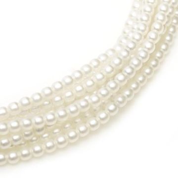 Glass Pearl 2mm White Satin