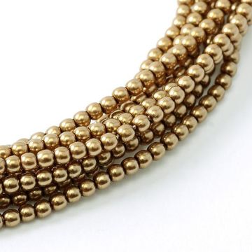 Glass Pearl 3mm Antique Gold