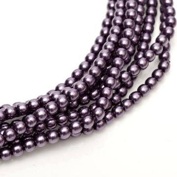 Glass Pearl 3mm Eggplant