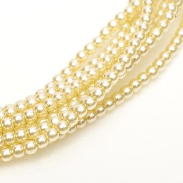 Glass Pearl 3mm Cream