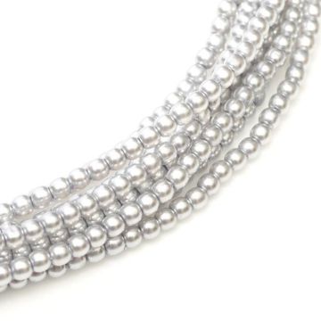 Glass Pearl 3mm Platinum