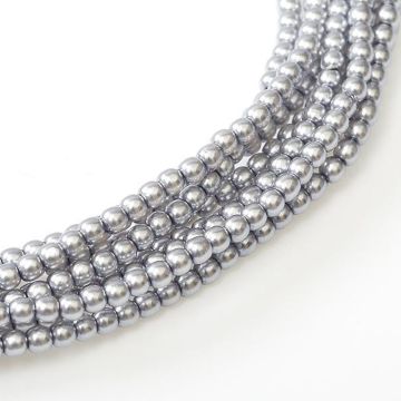 Glass Pearl 3mm Light Grey
