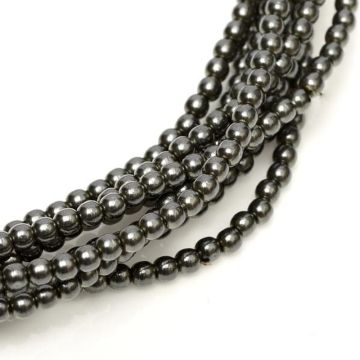 Glass Pearl 3mm Charcoal
