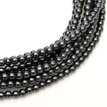 Glass Pearl 3mm Dark Grey