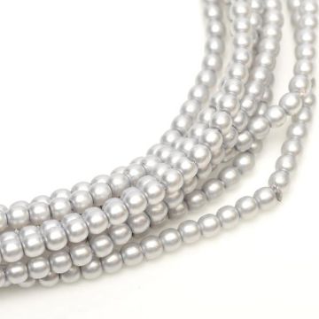 Glass Pearl 3mm Cool Grey Satin
