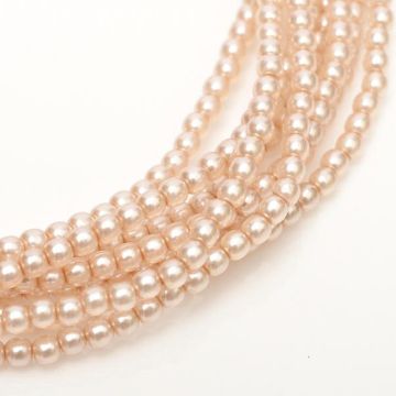 Glass Pearl 4mm Peach Chiffon