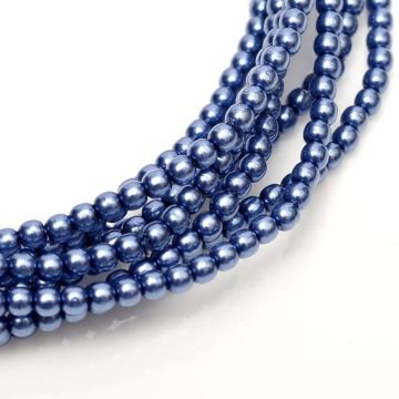 Glass Pearl 4mm Persian Blue