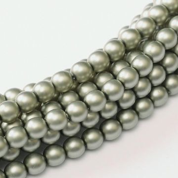 Glass Pearl 4mm Powder Green