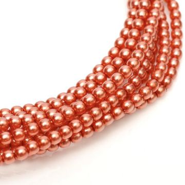 Glass Pearl 6mm Salmon