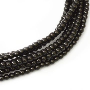 Glass Pearl 6mm Black