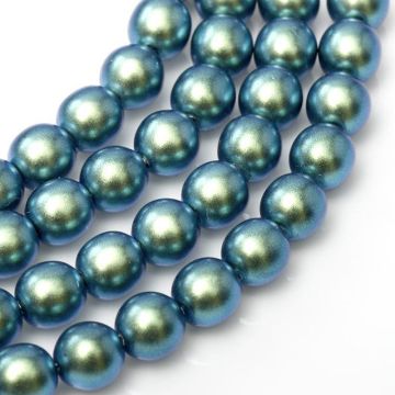 Glass Pearl 8mm Moonstone Blue